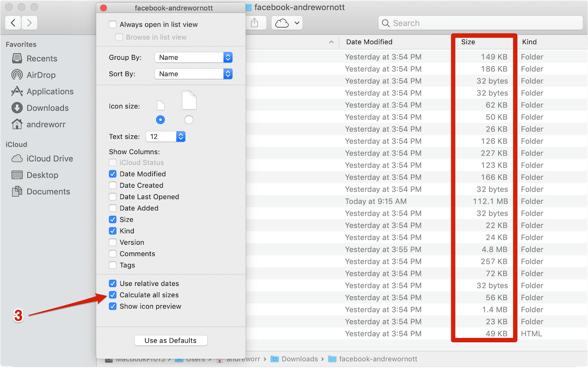 Library Mail Mac Calculating Size